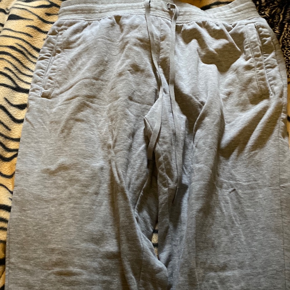 Gray, sweats